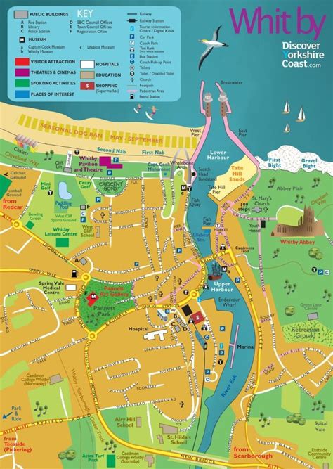 whitbey|whitby tourist map.